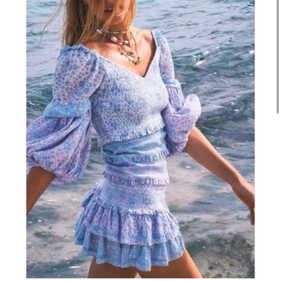 *sold*Yvonne & Love Boho Ruffled Tiered Mini Dress - Picture 2 of 11